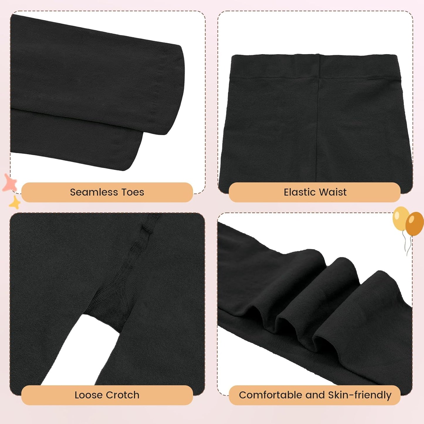 Girls Ballet Dance Tights for Toddler Baby Soft Athletic Leggings Infant Elastic Dance Tights for Girls