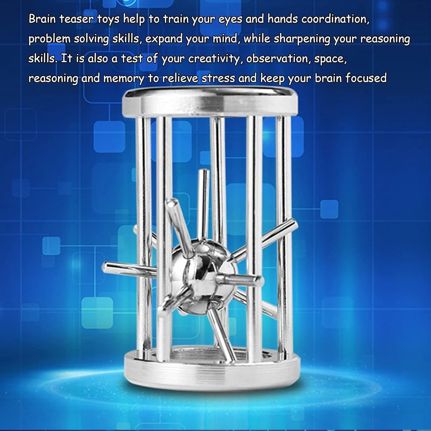 22 pcs IQ Test Puzzle Metal Wire Puzzles Mind Game Educational Toys High Difficulty Brain Teaser Puzzle Toy for Kids and Adults - Explore Creativity and Problem Solving. Gift Desk Puzzles