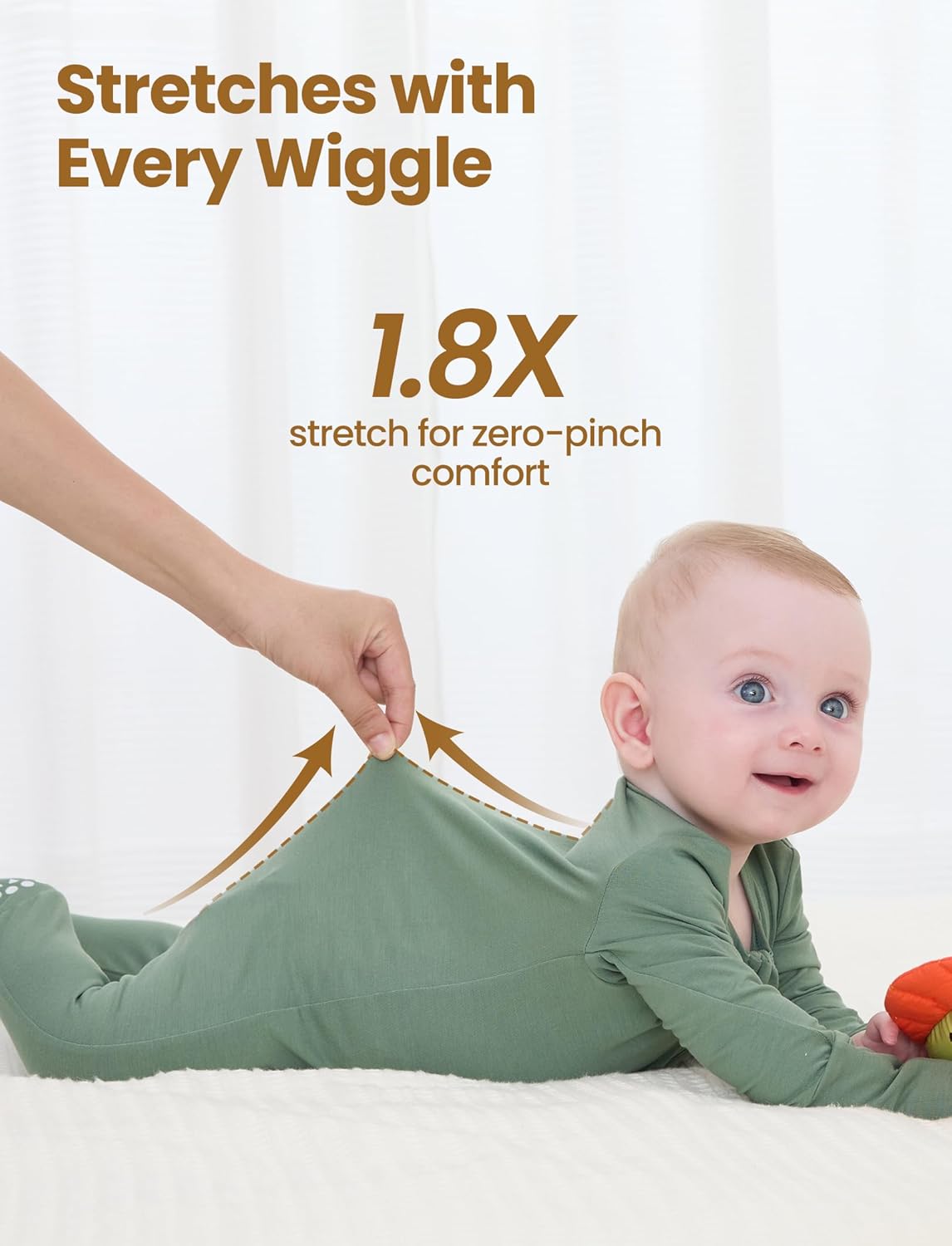 PATPAT Baby Footies Boys Girls - Bamboo Viscose - Zipper & Non-Slip Soles Romper Mitten - Footed & Footless Infant Clothes