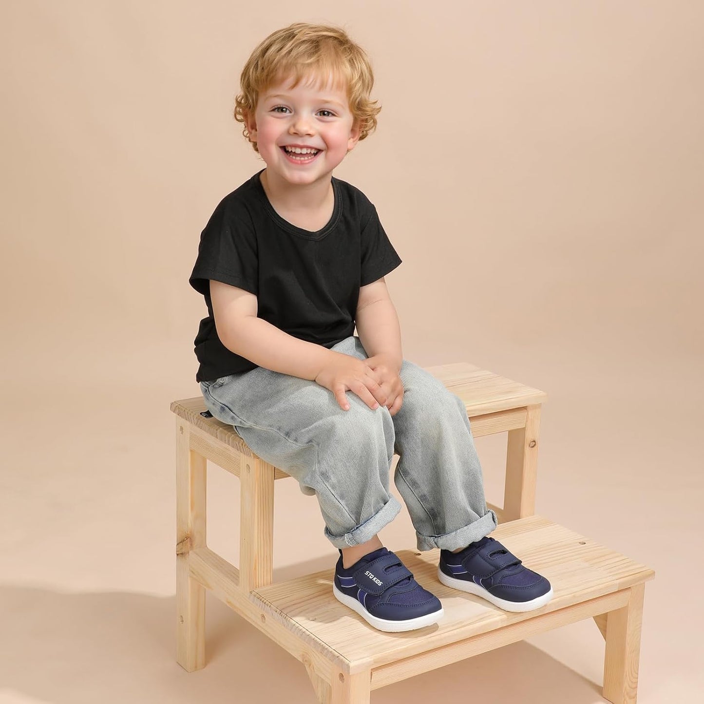 Toddler Wide Toe Box Barefoot Shoes Boys Girls Sneakers Kids Tennis Shoes Preschool Non Slip Lightweight Comfortable First Walking Shoes Running Outdoor Activities