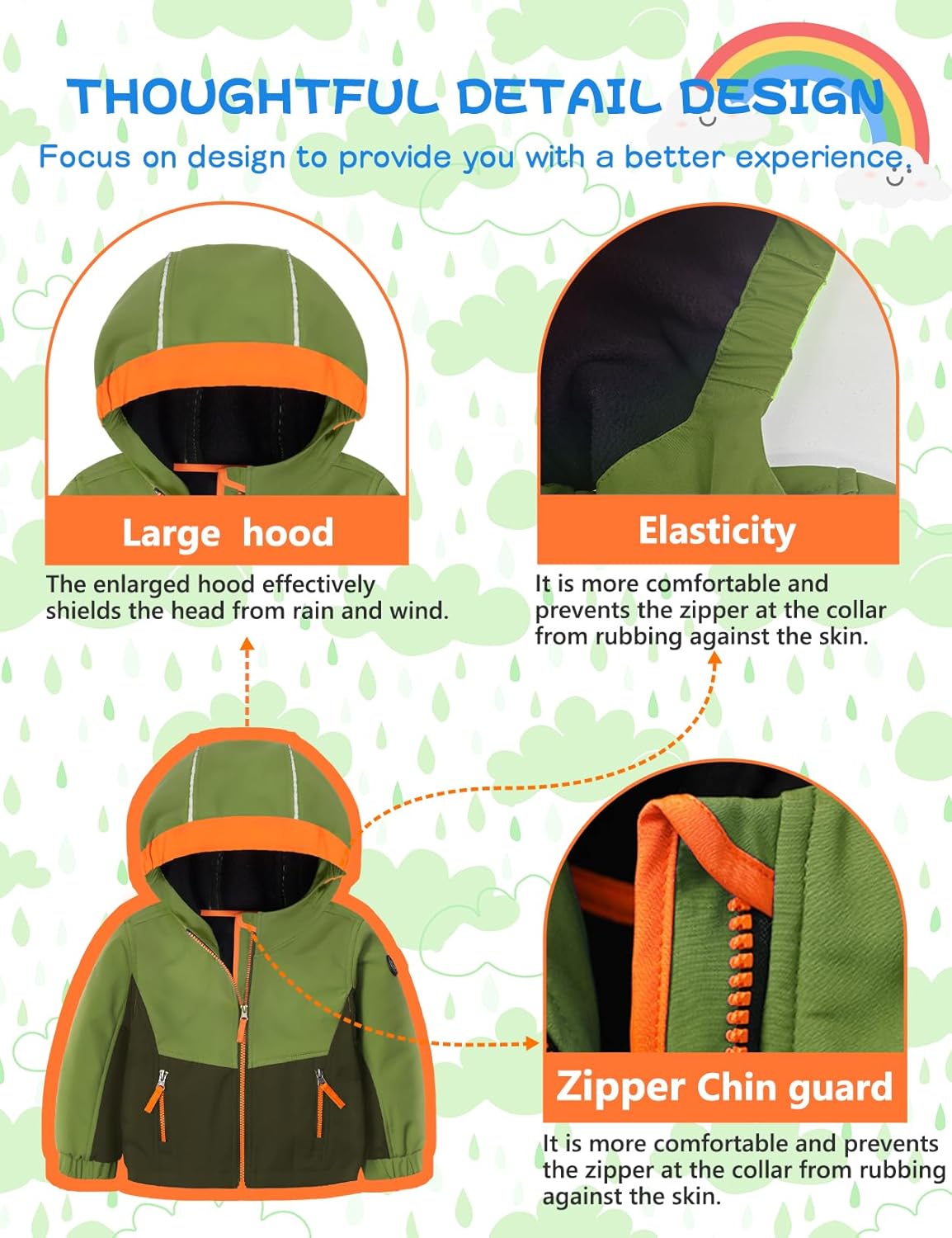 GEMYSE Toddler Boys Jacket Water repellent Baby Kids Windbreaker Jacket Fleece Toddler Coat Spring Fall Outerwear