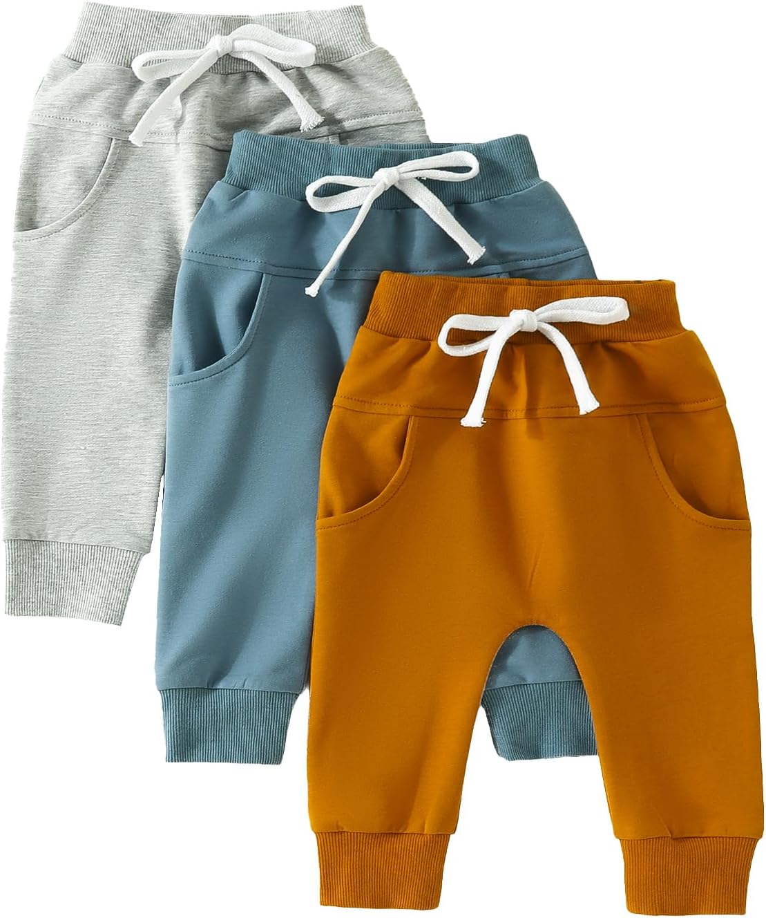 Baby Pants Toddler Infant Newborn Baby Boy Girl Sweatpants Long Joggers Pants Unisex Boy 's Clothing 3 Pack
