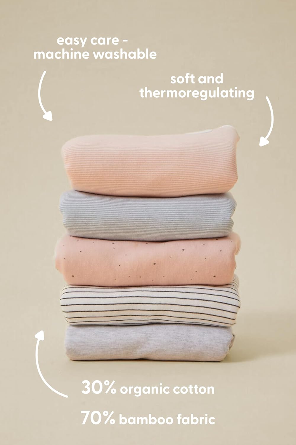 MORI Baby Ribbed Short Sleeve Bodysuit with Envelope Neck and Nickel Free Poppers - Unisex Toddler Romper for Boys and Girls