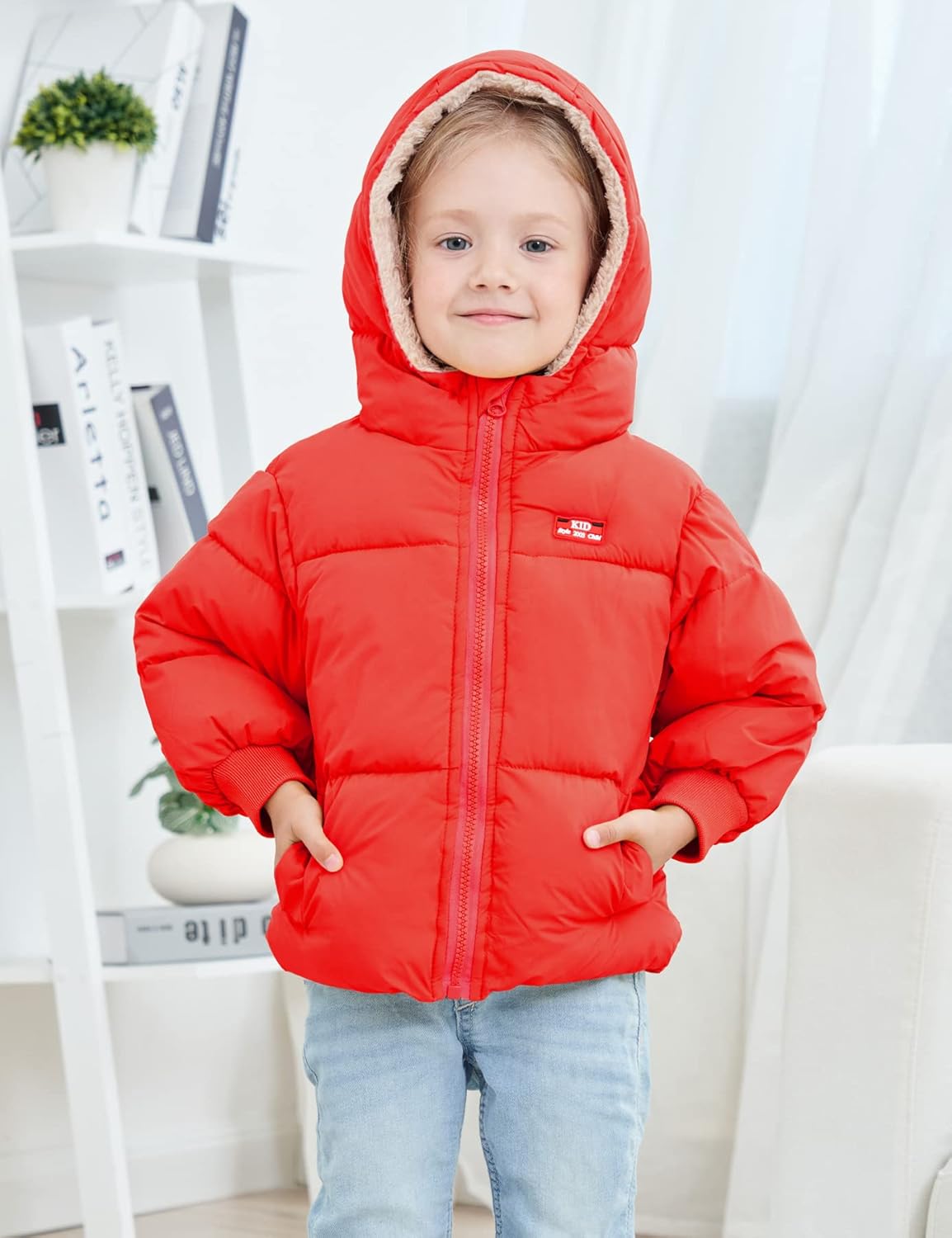 UNICOMIDEA Baby Winter Coat with Hooded Toddler Boys Girls Puffer Jackets for 12M-5T