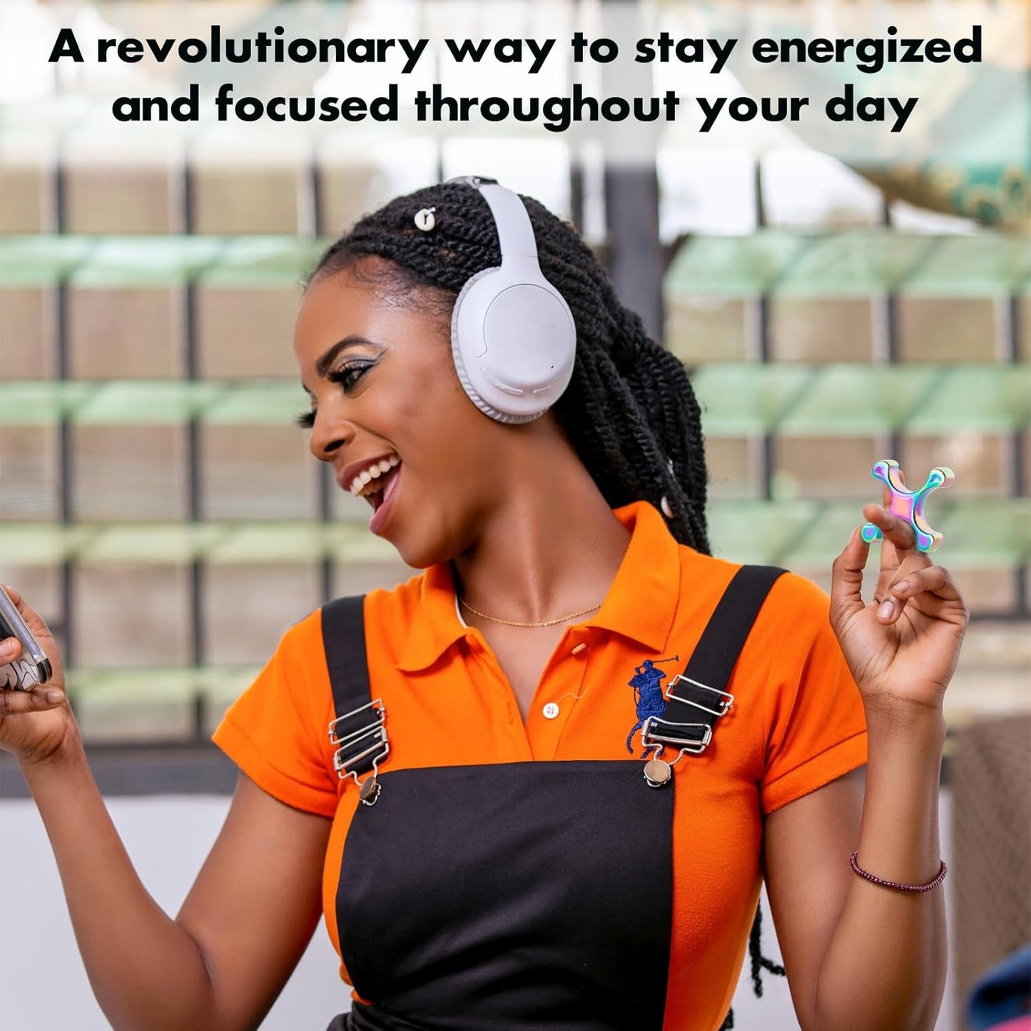 Fidget Toys Adults - Metal Finger Fidget Flipper 2Shapes - Quiet Unique Fidget Ring Stim Toys - Stocking Stuffer & Top Gadget Gift Idea (Rainbow)