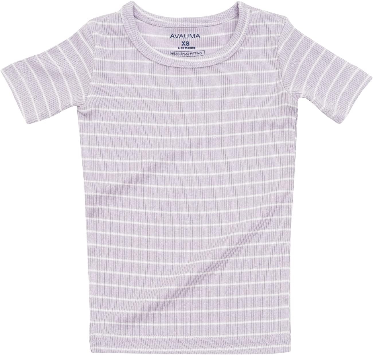 AVAUMA Stripe Pattern Baby Boys Girls Pajama Set Kids Toddler Snug fit Ribbed Sleepwear pjs for Daily Life Style