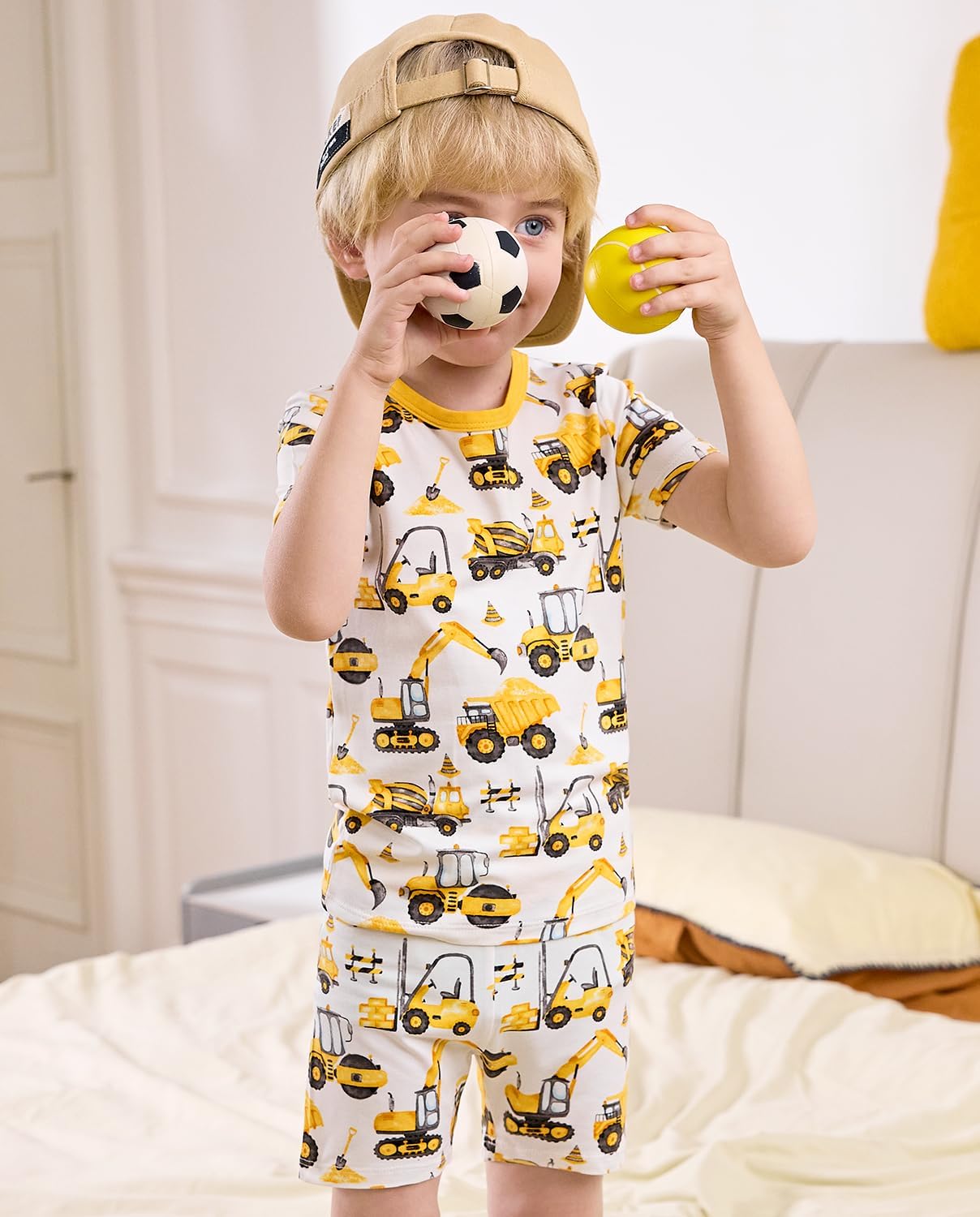 Bamboo Viscose Toddler Animal Pajamas Boys Girls Kids Cool Short Summer 12M-8Y Snug fit Pjs Set 2pcs