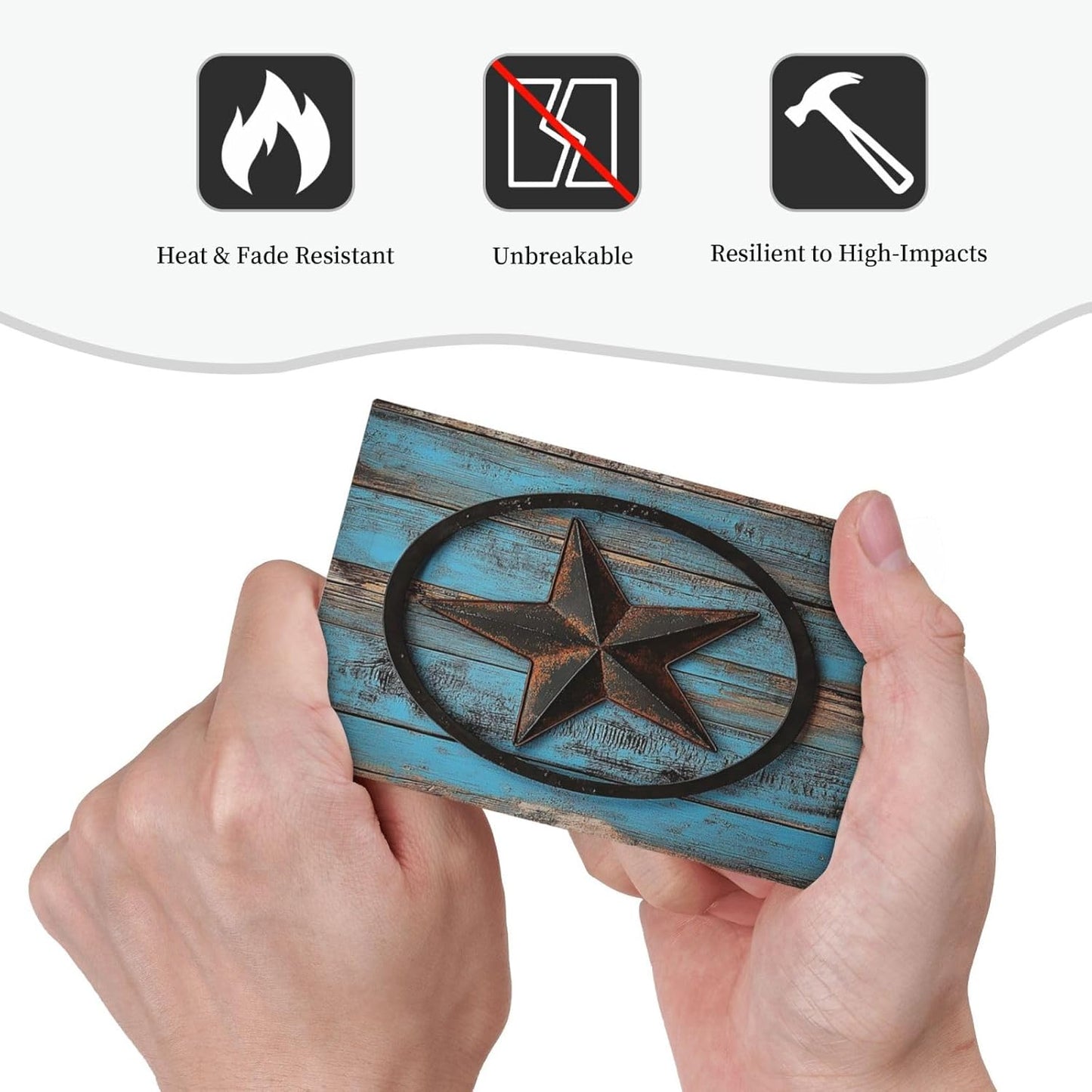 Light Switch Cover Plate Rustic Wood Country Barn Texas Star On Teal 1 Gang No Device Blank Electrical Wall Plates Faceplate Decorative Switch Plate For Farmhouse Cabin Decor