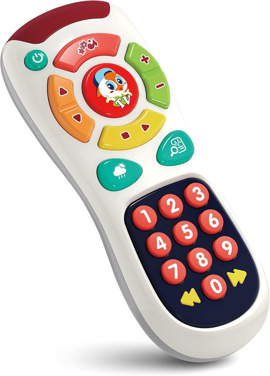 My Remote, My Program – Baby Remote Control Toy for 6 Months Old and Up – 20 Unique Learning Remote Buttons, Plays Baby Music Tunes, Flashing Lights, BPA Free and More