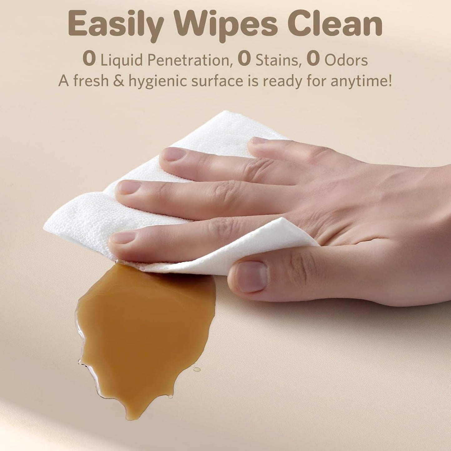 Baby Diaper Changing Pad Wipeable Teddy Bear EVA Foam Skin-Like Surface Fully Impermeable to Fluid, Portable Non-Slip Change Mat Standard Fits All Changing Station Table Dresser Newborns to Toddlers