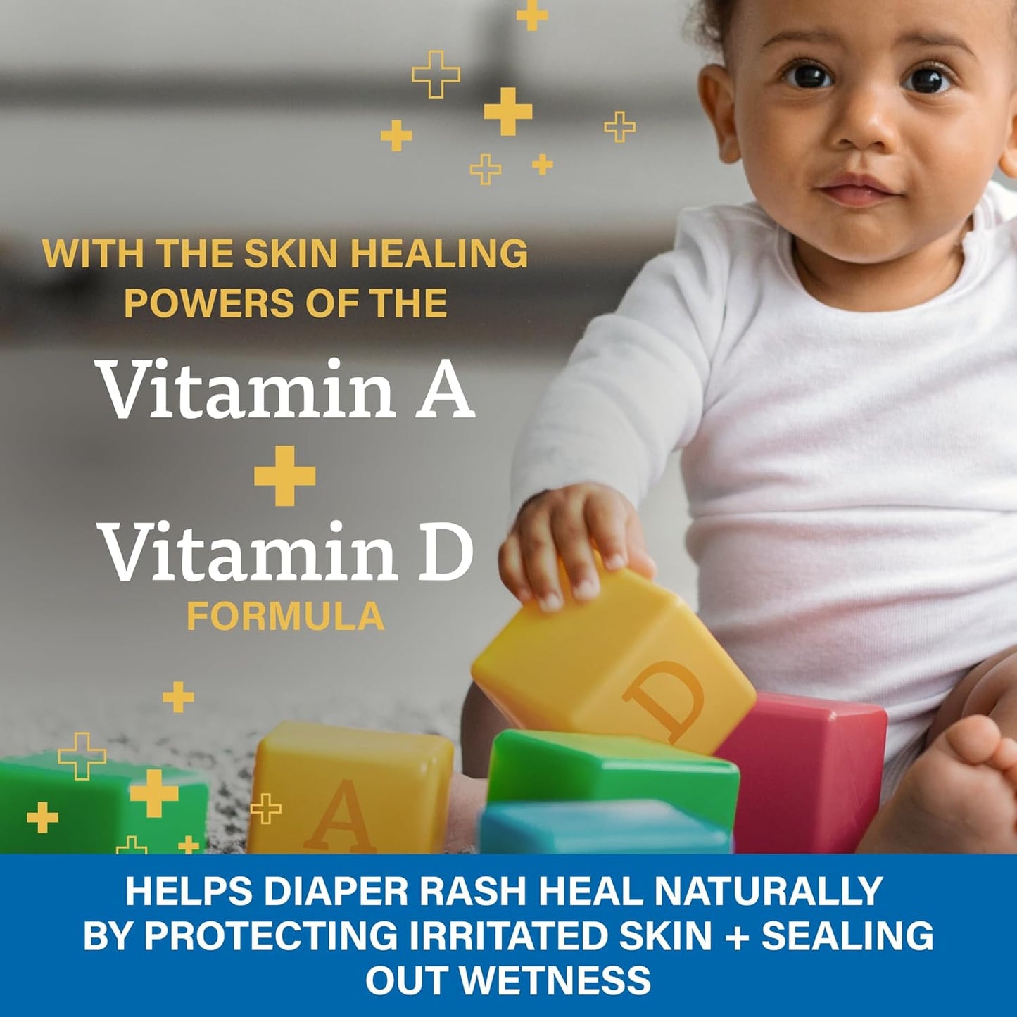 A+D Treat + Heal Zinc Oxide Diaper Rash Cream 16 oz Jar - Soothes & Treats Diaper Rash - Zinc Oxide 10% Dimethicone 1% - Easy Spreading Cream for Baby - Fast Acting