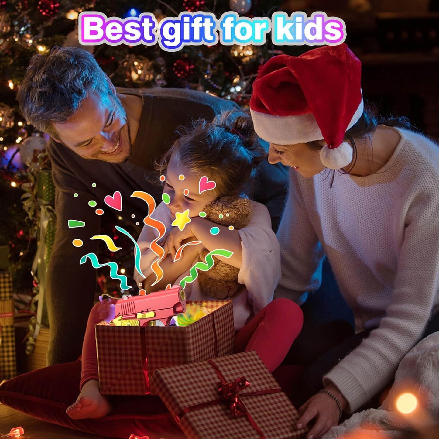 Fidget Toys Pistol, 3D Gravity Mini 1911 Fidget Pistol Toys,Fidget Sensory Toys,Stress Relief for Adults, Suitable for Relieving ADHD, Anxiety, Best Gift for Adults and Kids(Red/Yellow)