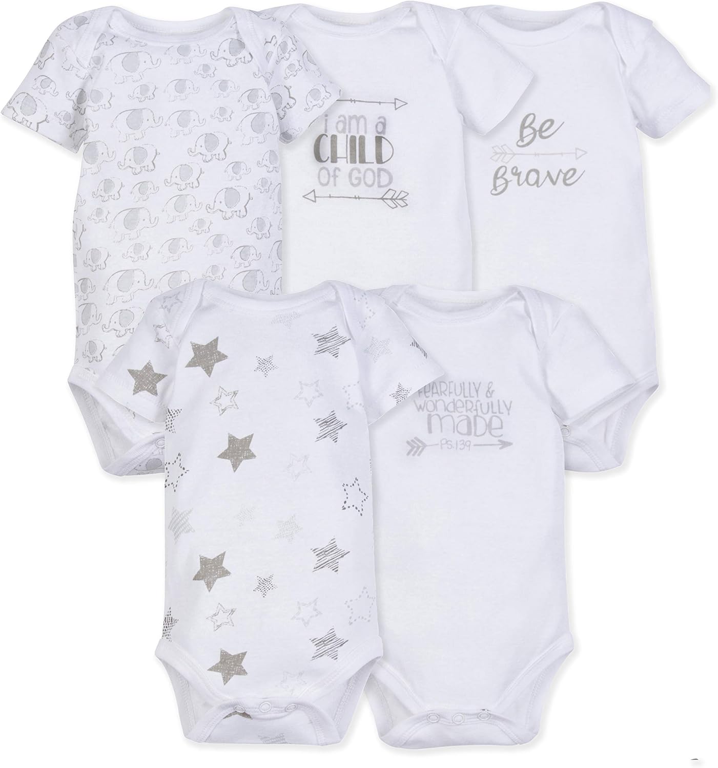 Miracle Baby 5-Pack Bodysuits