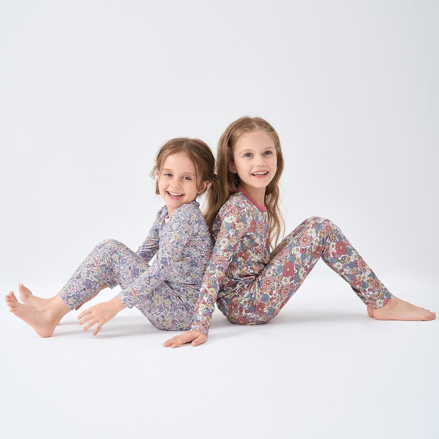 pureborn Baby Viscose From Bamboo Pajamas Set Pjs - Kids Toddler Girl Snug Fit Viscose Sleepwear 2pcs 18M-8Y