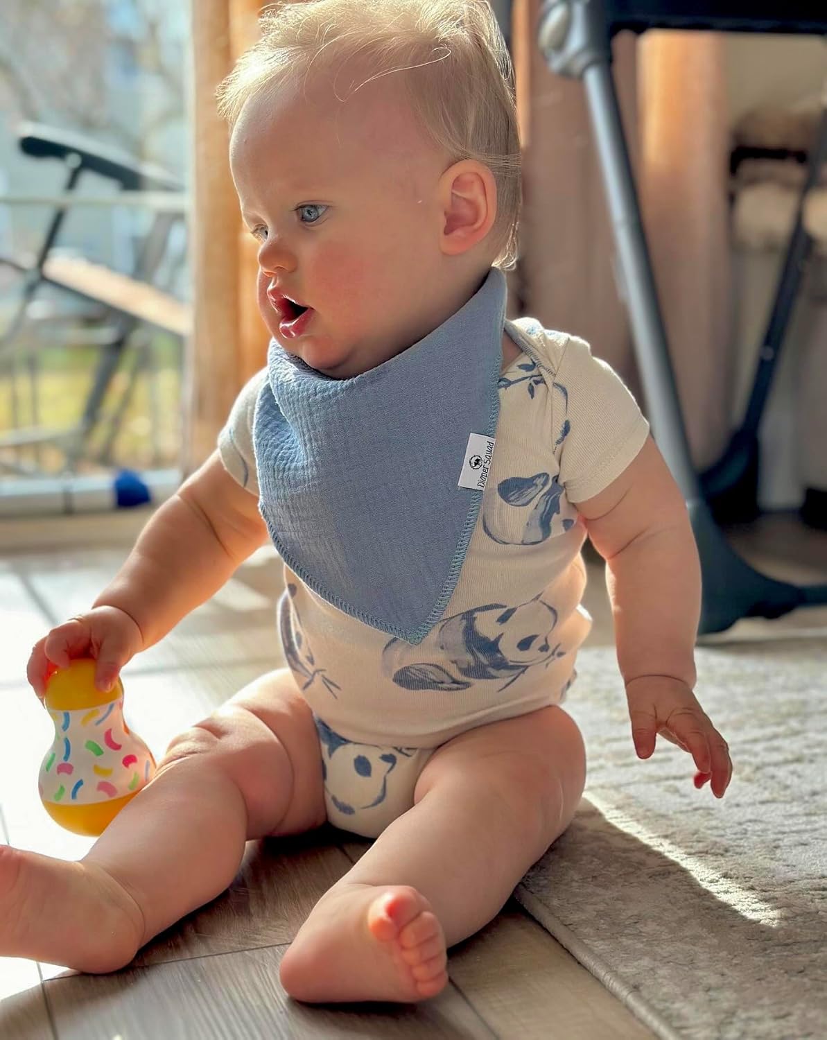 DiaperSquad's Baby Bibs for Drooling and Teething, Bibs for Boys, Baby Girl - Solid Cotton Baby Drool Bibs