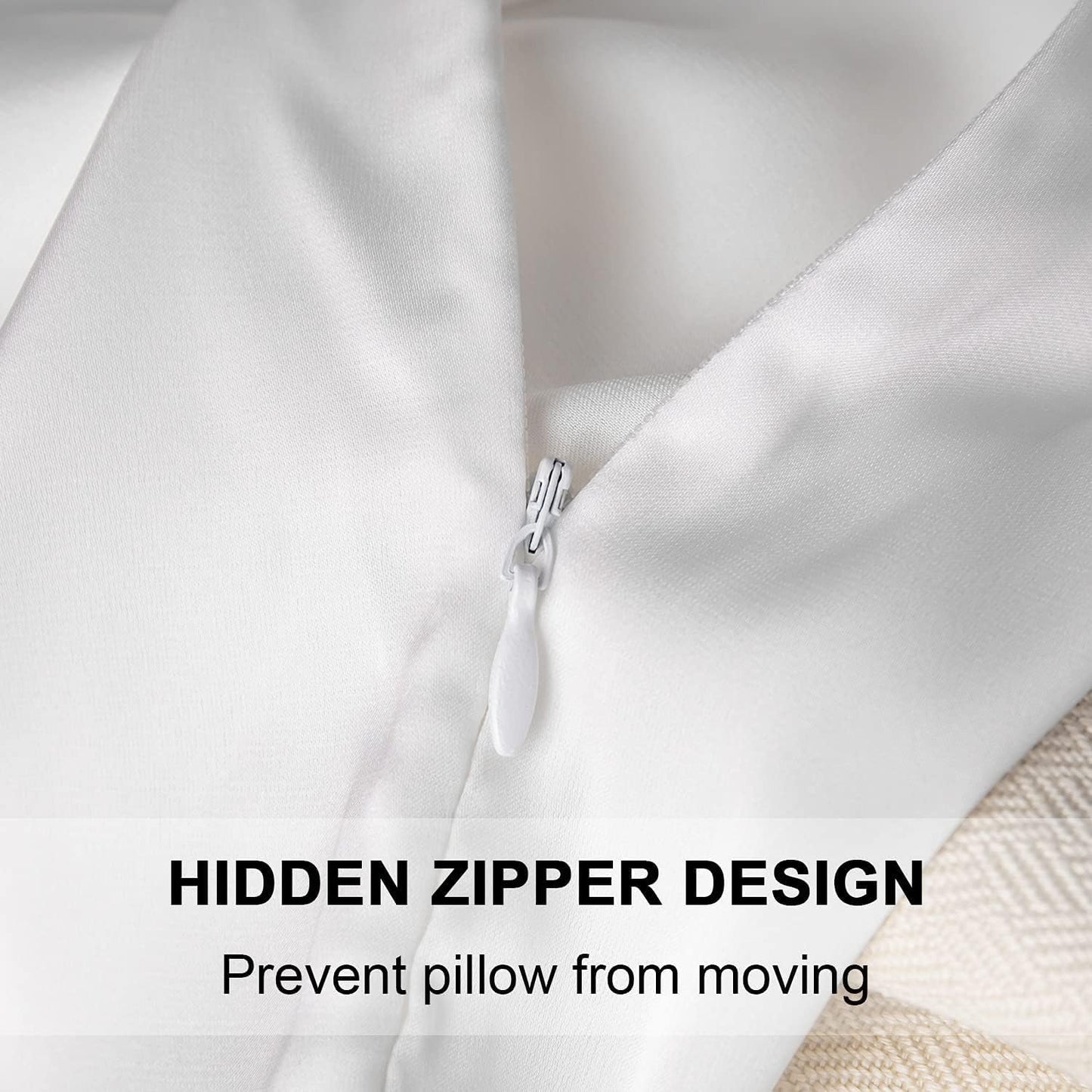 Mulberry Silk Pillowcase for Hair and Skin,Toddler Size Kids Silk Pillow Case with Hidden Zipper,Allergen Proof Dual Sides Soft Breathable Smooth Silk Pillow Cover(Toddler,White)