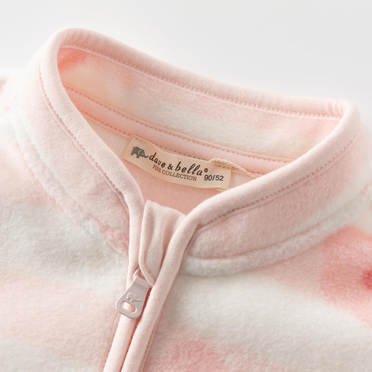 DAVE & BELLA Kids Printed Polar Fleece Jacket Toddler Baby Boys Girls Zip Up Long Sleeve Spring Fall Warm Outerwear Coat