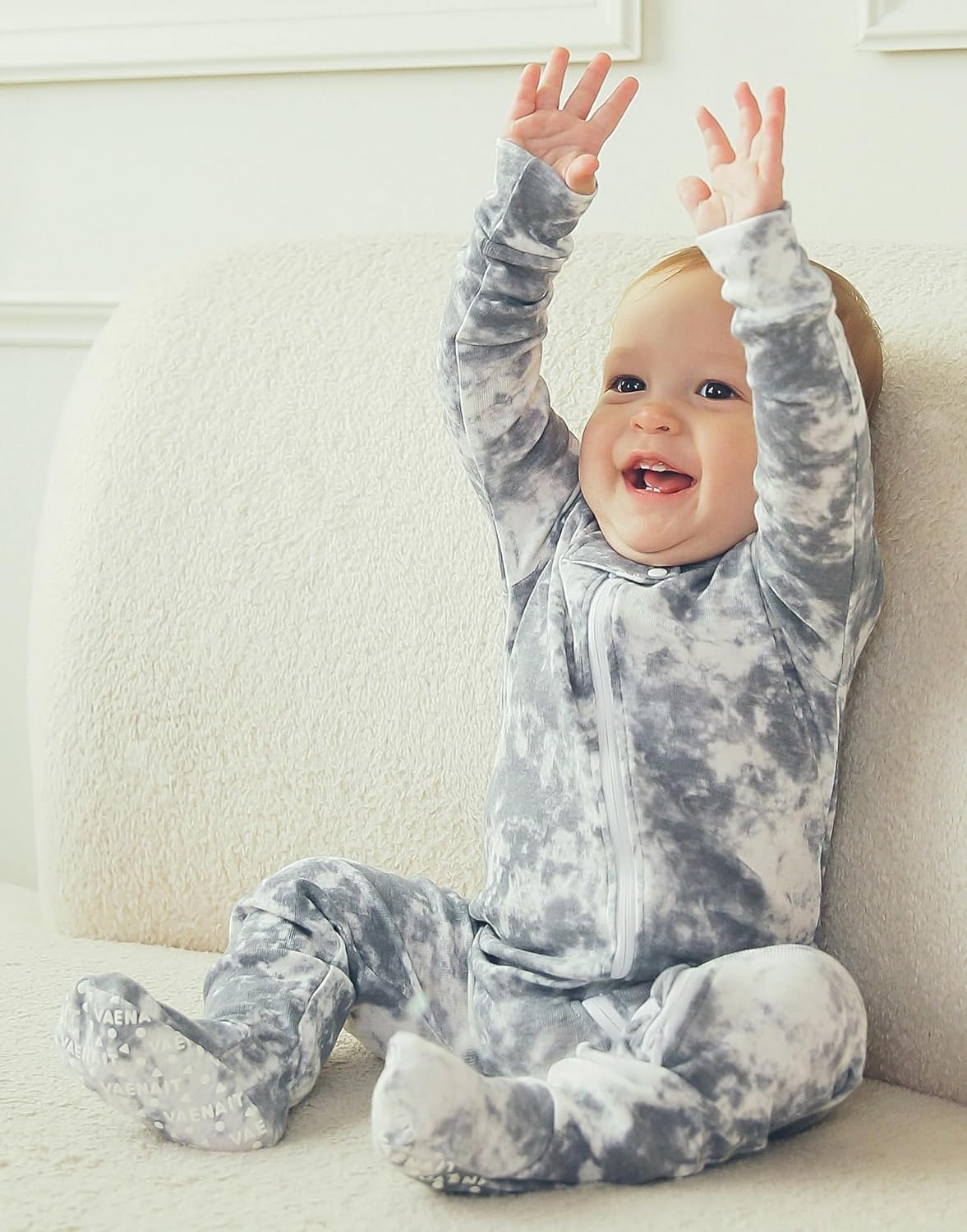 VAENAIT BABY Infant Toddler Boys Girls Footed Pajamas One-PIece Romper Sleep and Play 0M-2T