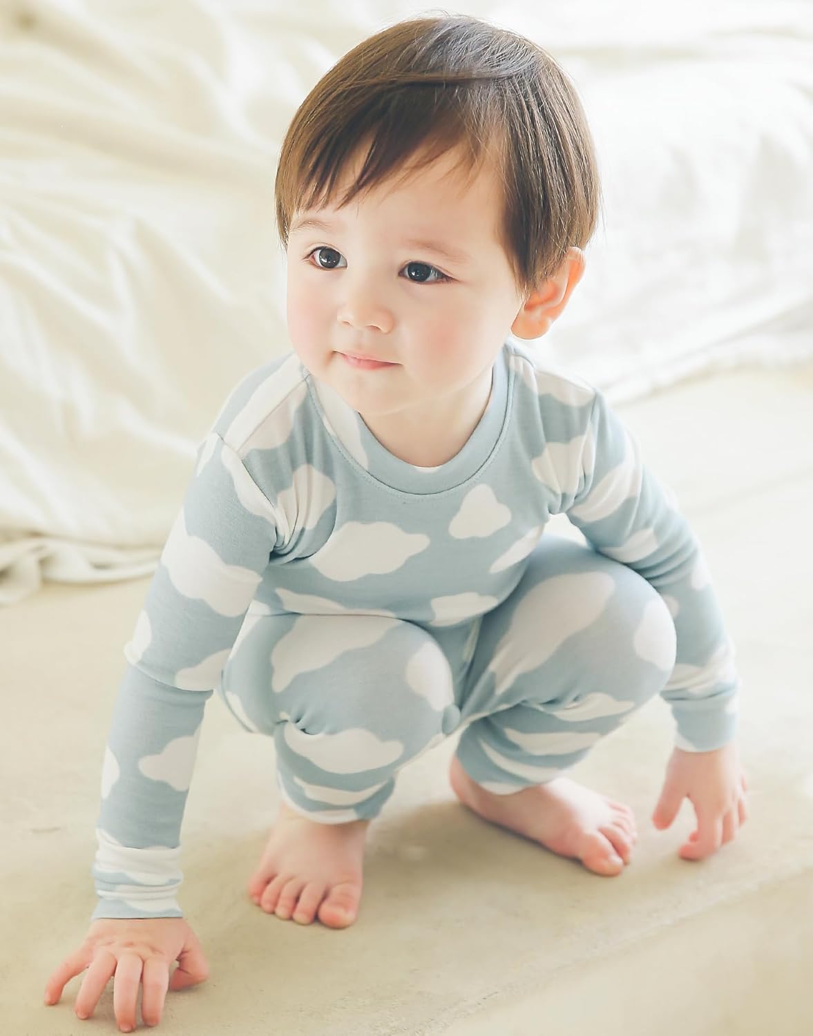 VAENAIT BABY 6M-12Y Kids Unisex Girls & Boys Soft Comfy Modal Tencel Sleepwear Pajamas 2pcs or 4pcs Set