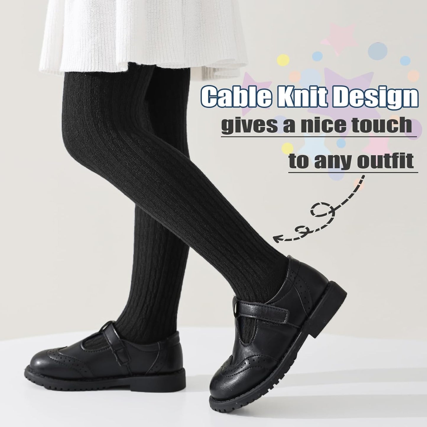 Mini angel Baby Tights Toddler Cable Knit Tights Cotton Warm Leggings Pantyhose Soft Stockings