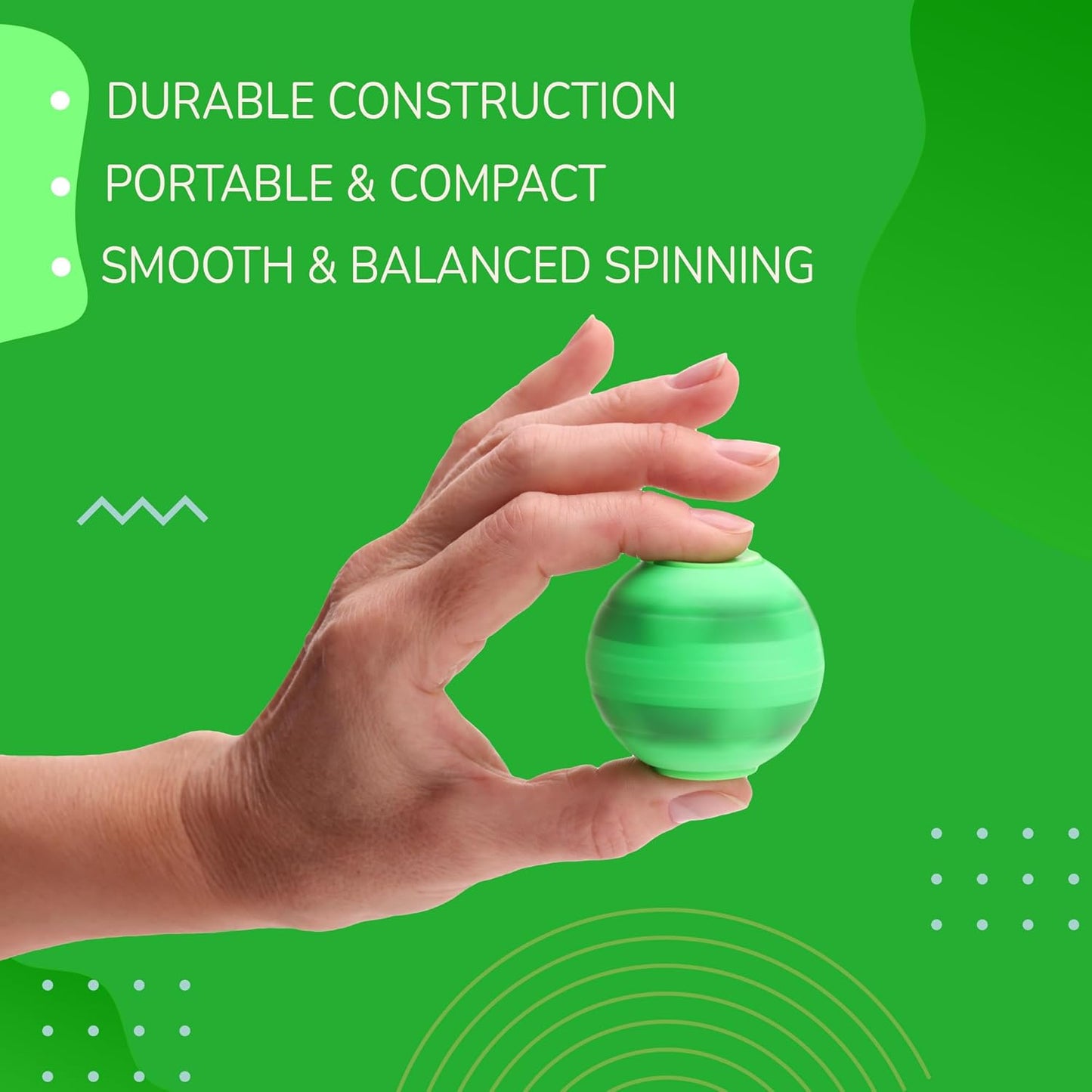 Entervending Fidget Spinners - 2 Inch Stress Balls - 12 Pcs Soccer Party Favors - Green Mini Fidget Spinners - Classroom Prizes - Fidget Spinners for Kids Easter Basket Stuffers