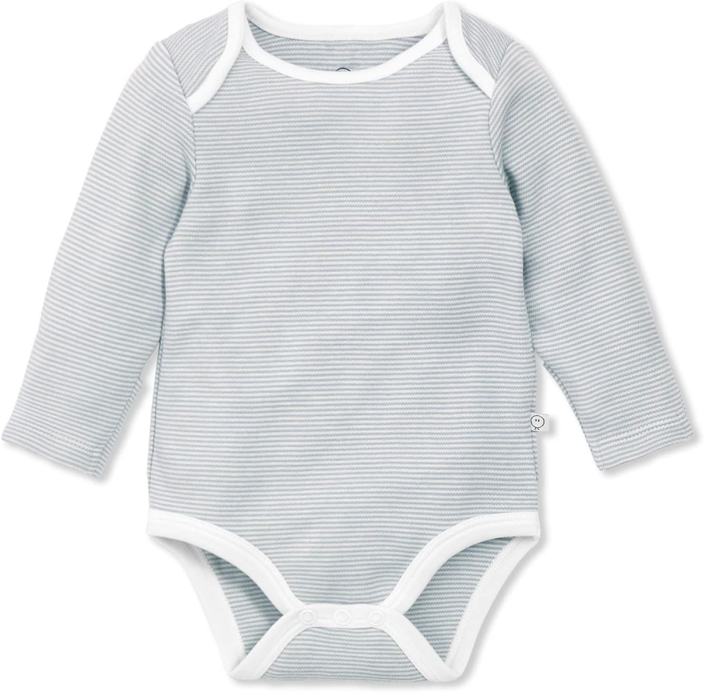 MORI Baby Supreme Comfort Long Sleeve Bodysuit for Boys and Girls - Unisex Romper with Envelope Neck and Nickel Free Popper