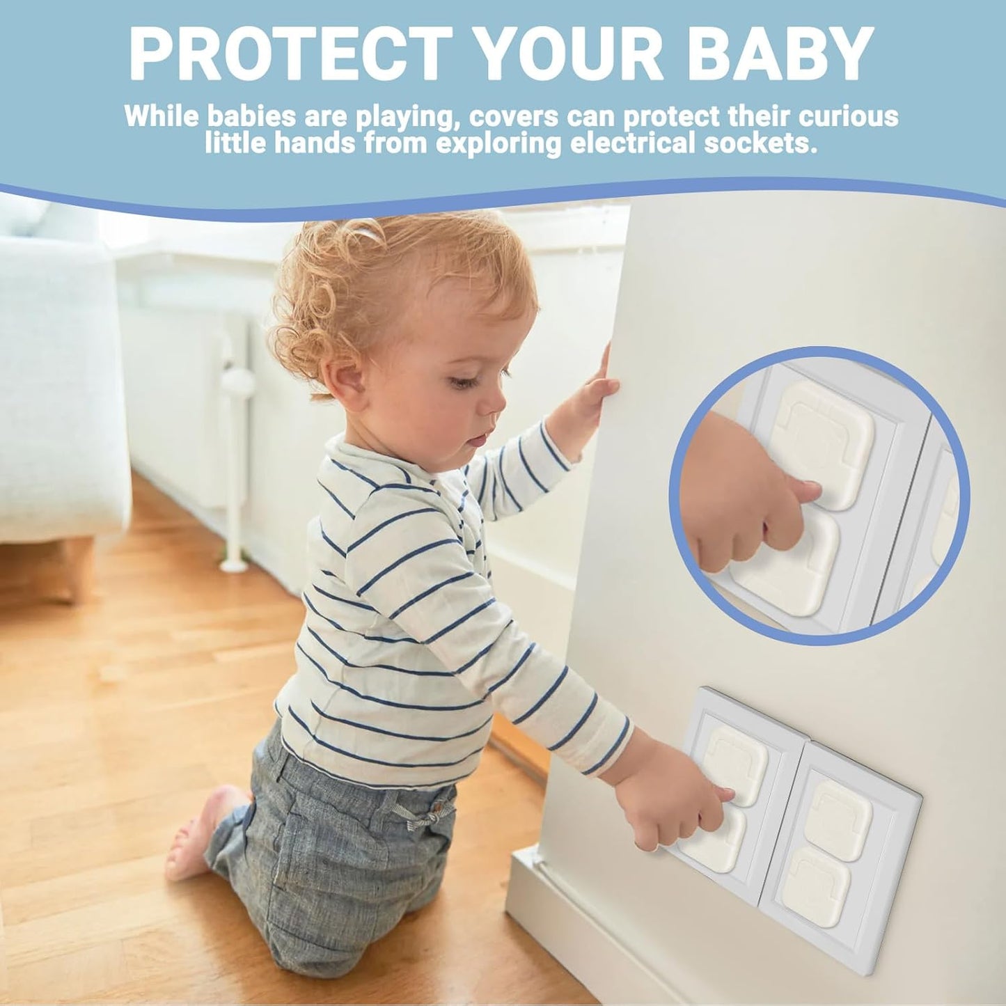 Outlet Covers Baby Proofing, 40 Pack Child Proof Plug Socket Covers Electric Plug Protectors Safety Caps to Prevent Power Shock, for US 3-Prong, Classic