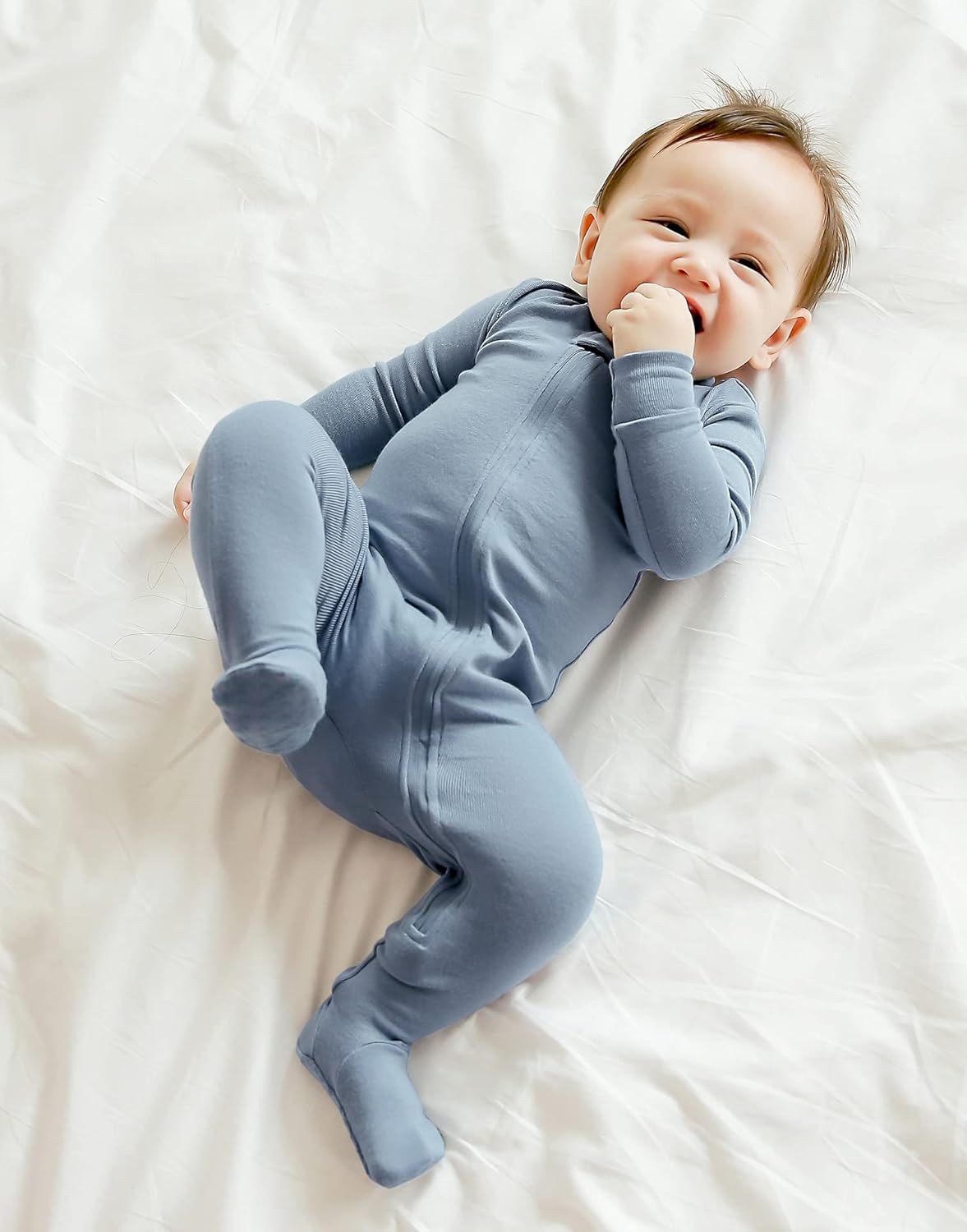 VAENAIT BABY Infant Toddler Boys Girls Footed One-Piece Sleep and Play Premium Modal Pajamas 1-2 Pieces