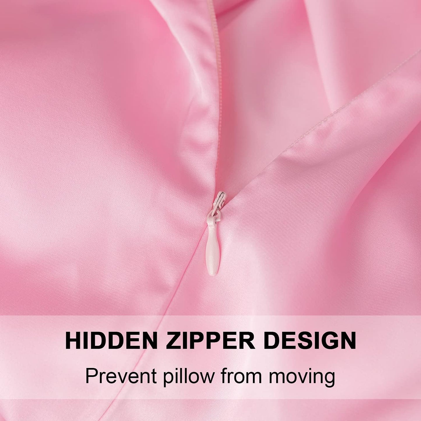 Mulberry Silk Pillowcase for Hair and Skin,Standard Size Cooling Silk Pillow Case with Hidden Zipper,Allergen Proof Dual Sides Soft Breathable Smooth Silk Pillow Cover for Women(Standard,Pink)