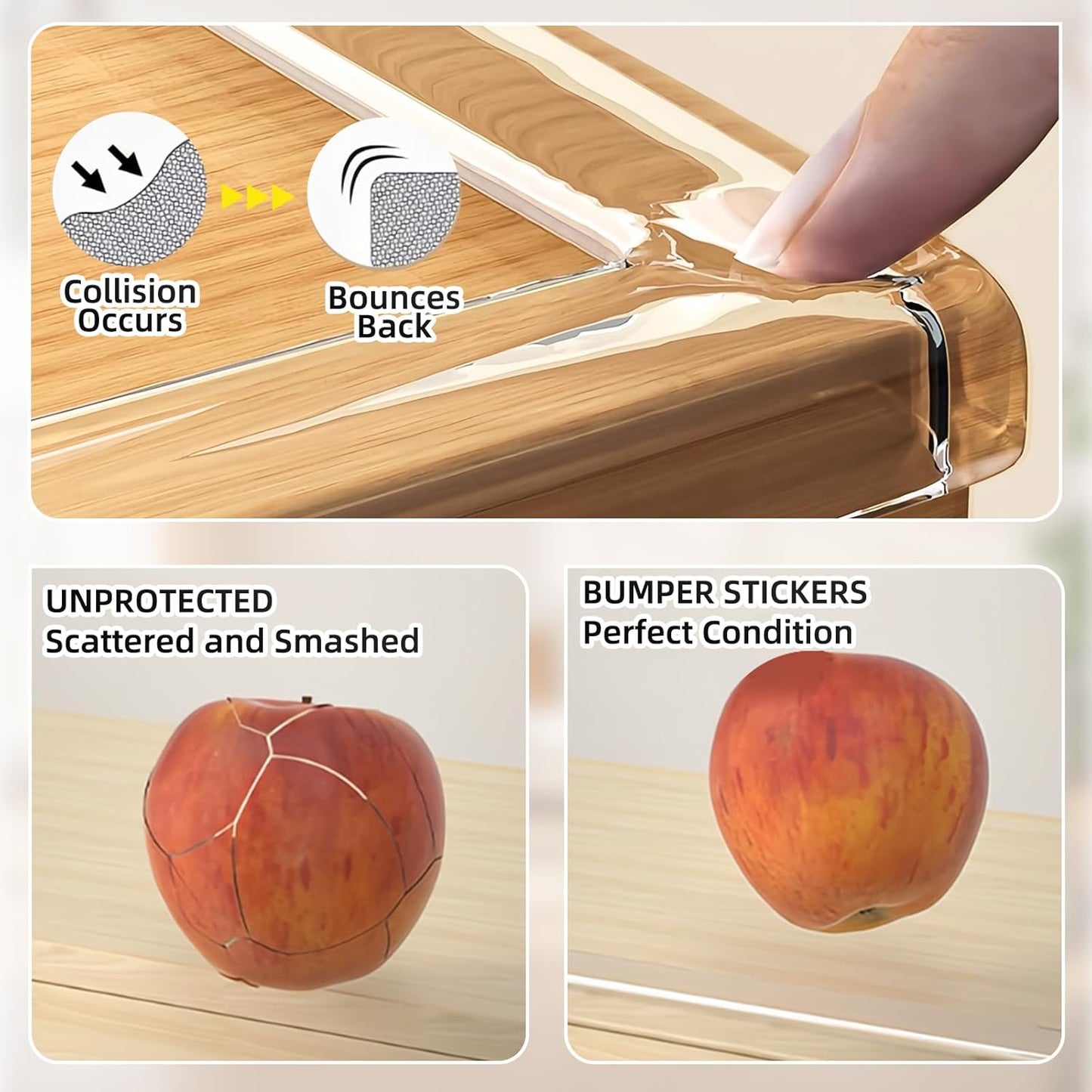 Clear Edge Protector,Safe Corner Protector, Anti-Sharp Edge Protector, for Furniture, Drawers, Tables, Cabinets 2inX6.56FT