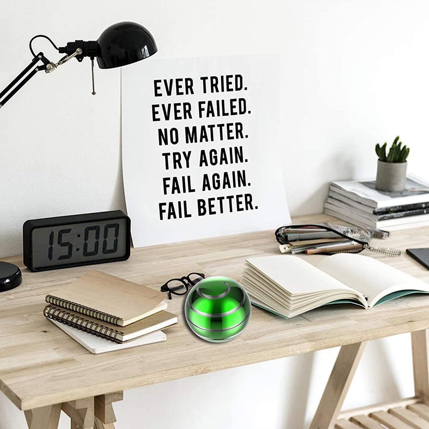 Kinetic Desk Toys, 1.54'' Kinetic Spinning Desk Toys for Kids Adults, Fidget Toys for Party Favors, Christmas Stocking Stuffers, Easter Basket (39MM, Green-A)