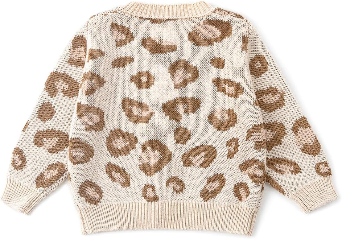 Simplee kids Baby Sweater Animal Leopard Printed Baby Cardigan for Autumn Fall…