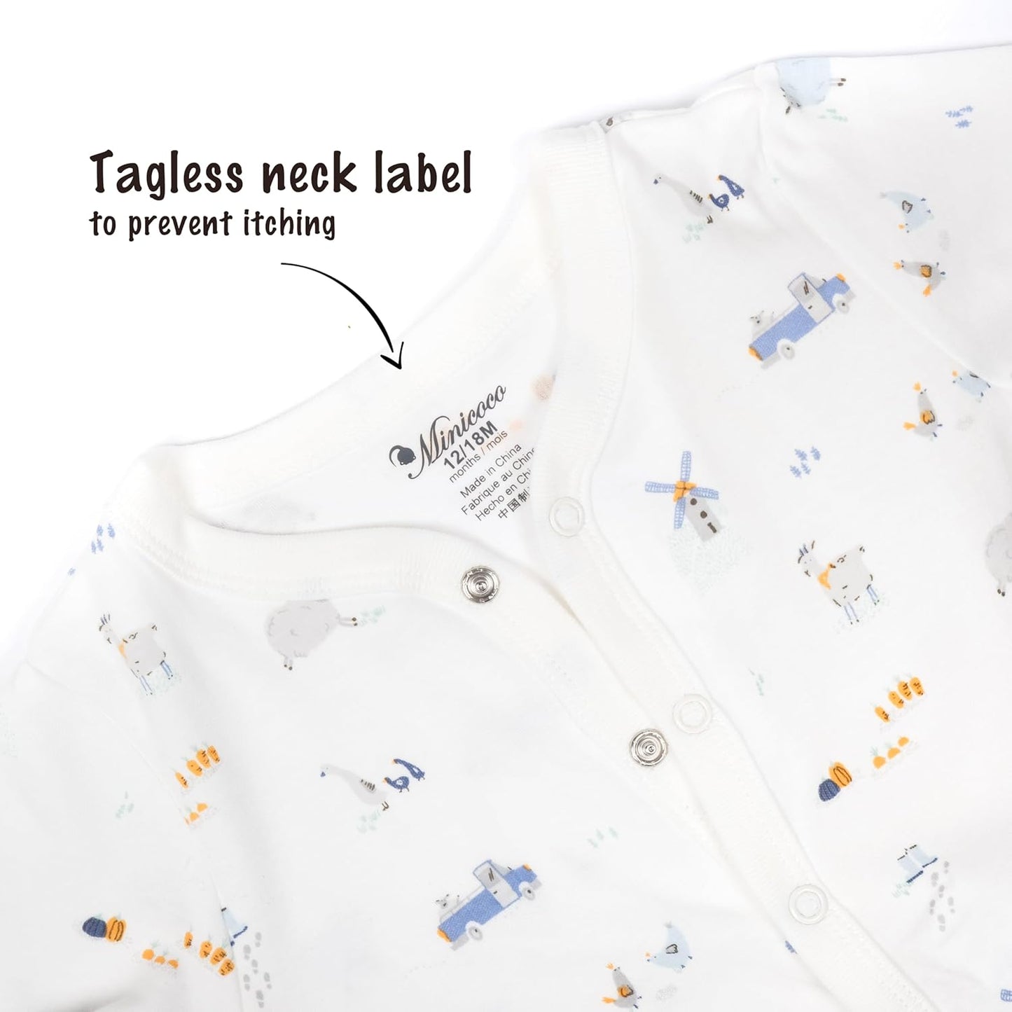 Baby Boys Girls Cotton Footies Multi Pack Long Sleeve Baby Footed One-Piece Jumpsuit Multi Pack