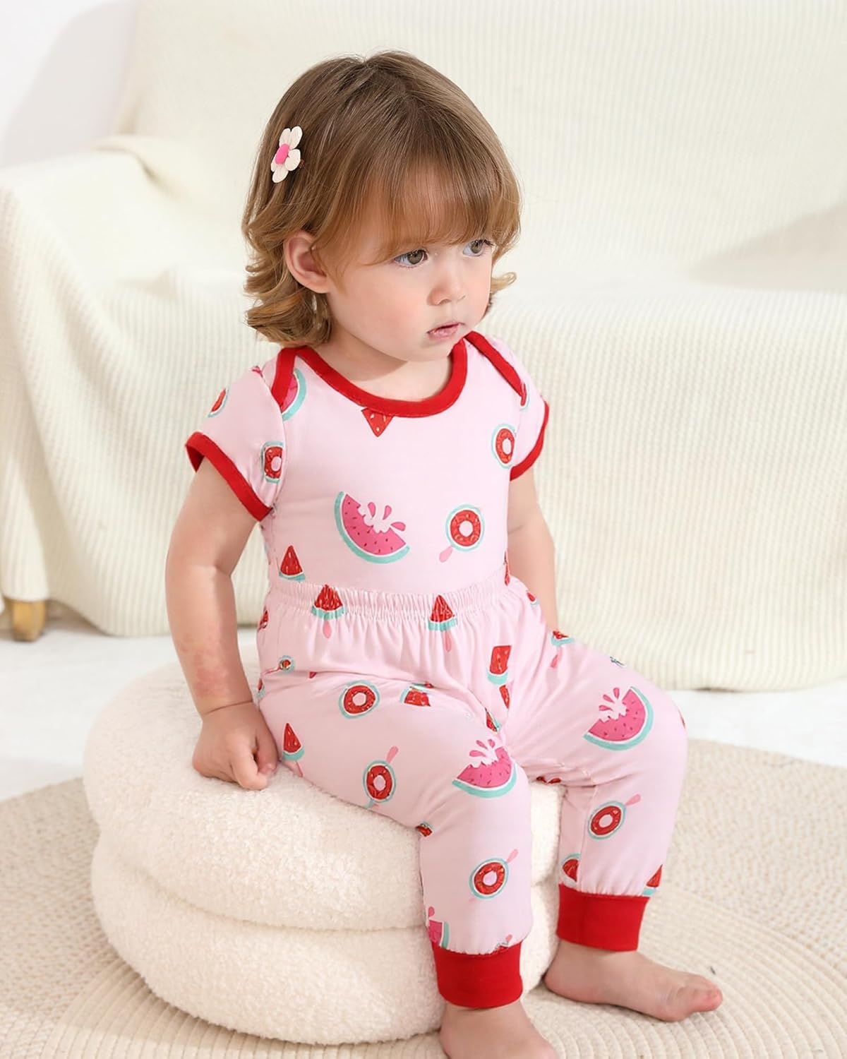 NZRVAWS Newborn Baby Boy Girl Clothes Unisex Infant Romper Pants Set Hat 4-Pack Outfits 0-12 Months 16 Pieces Toddler