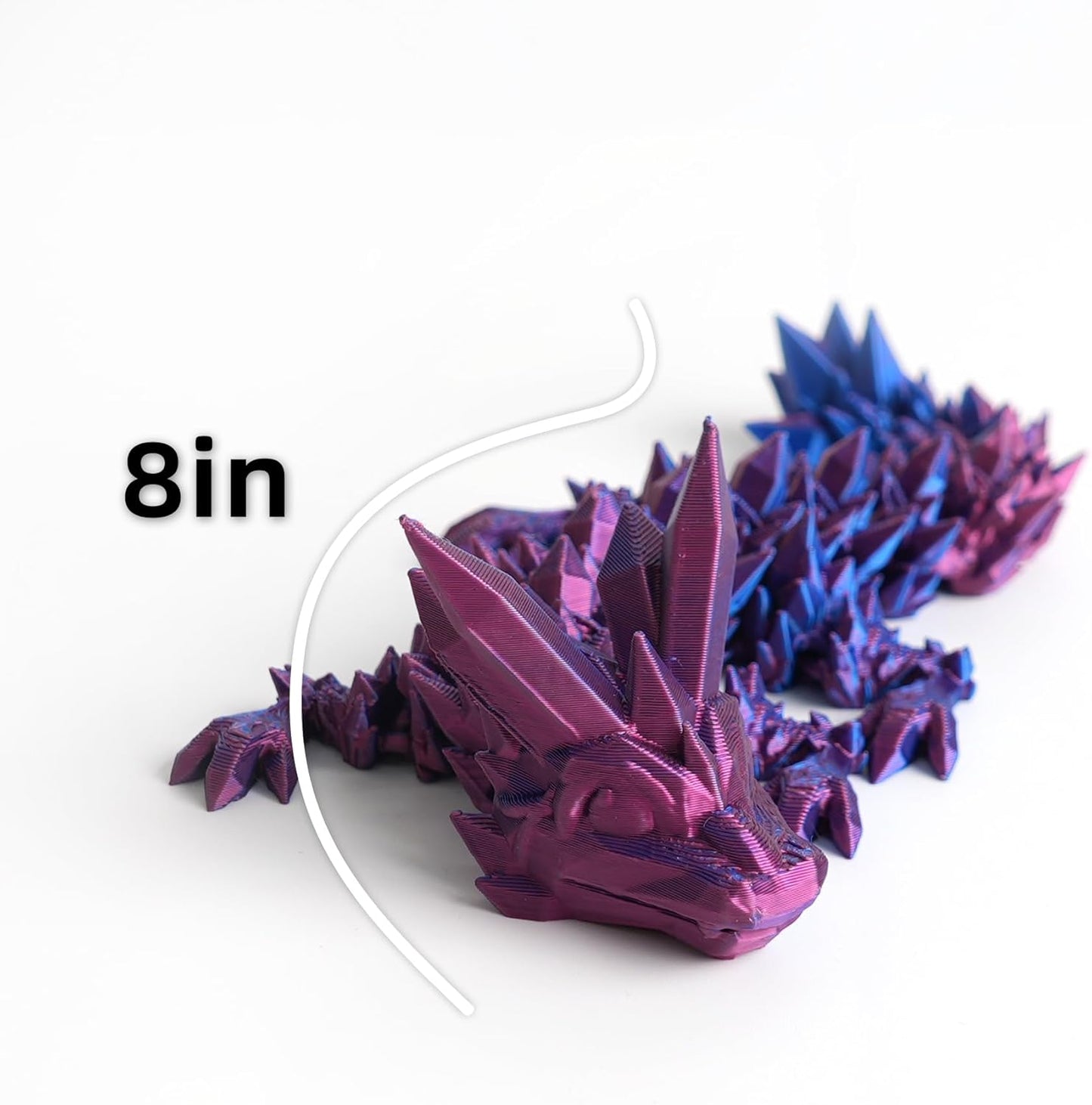 Dragon Egg - Surprise Egg with 8” Flexible Dragon Inside, 3D Printed Gift, Easter Egg, Articulated Dragon Toy for Birthday, Home Decor