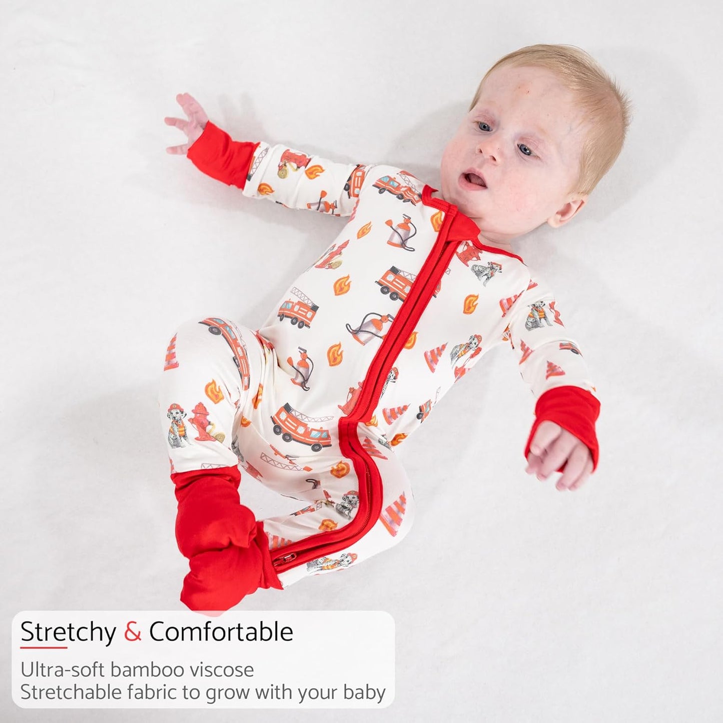 LollyBanks Baby Pajamas, Baby Romper 95% Bamboo Viscose and 5% Spandex