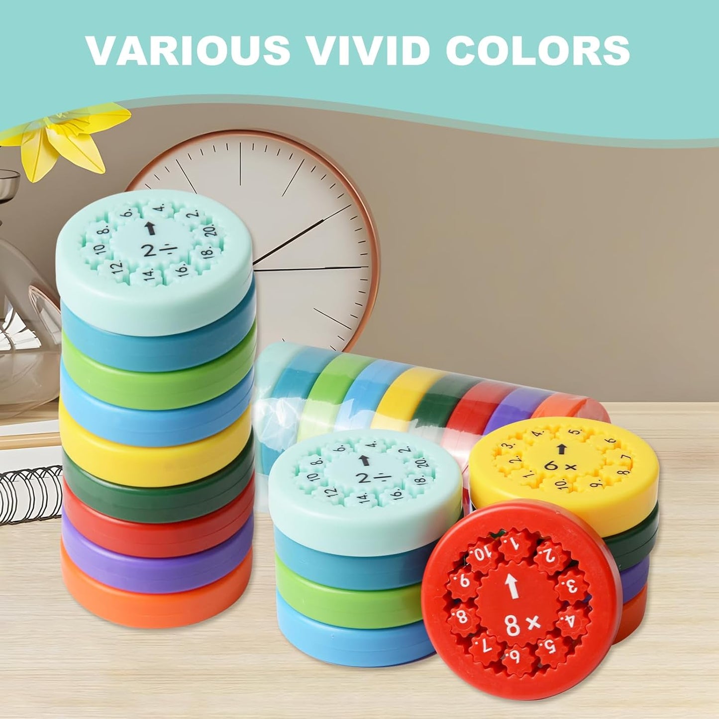 Updated Math Fact Fidget Spinners, Math Facts Fidget Spinners, This is for All The Stimmers - Fidgeters Who are Learning Math, Division and Multiplication on One Fidget (Multiply Or Divide 9pcs)