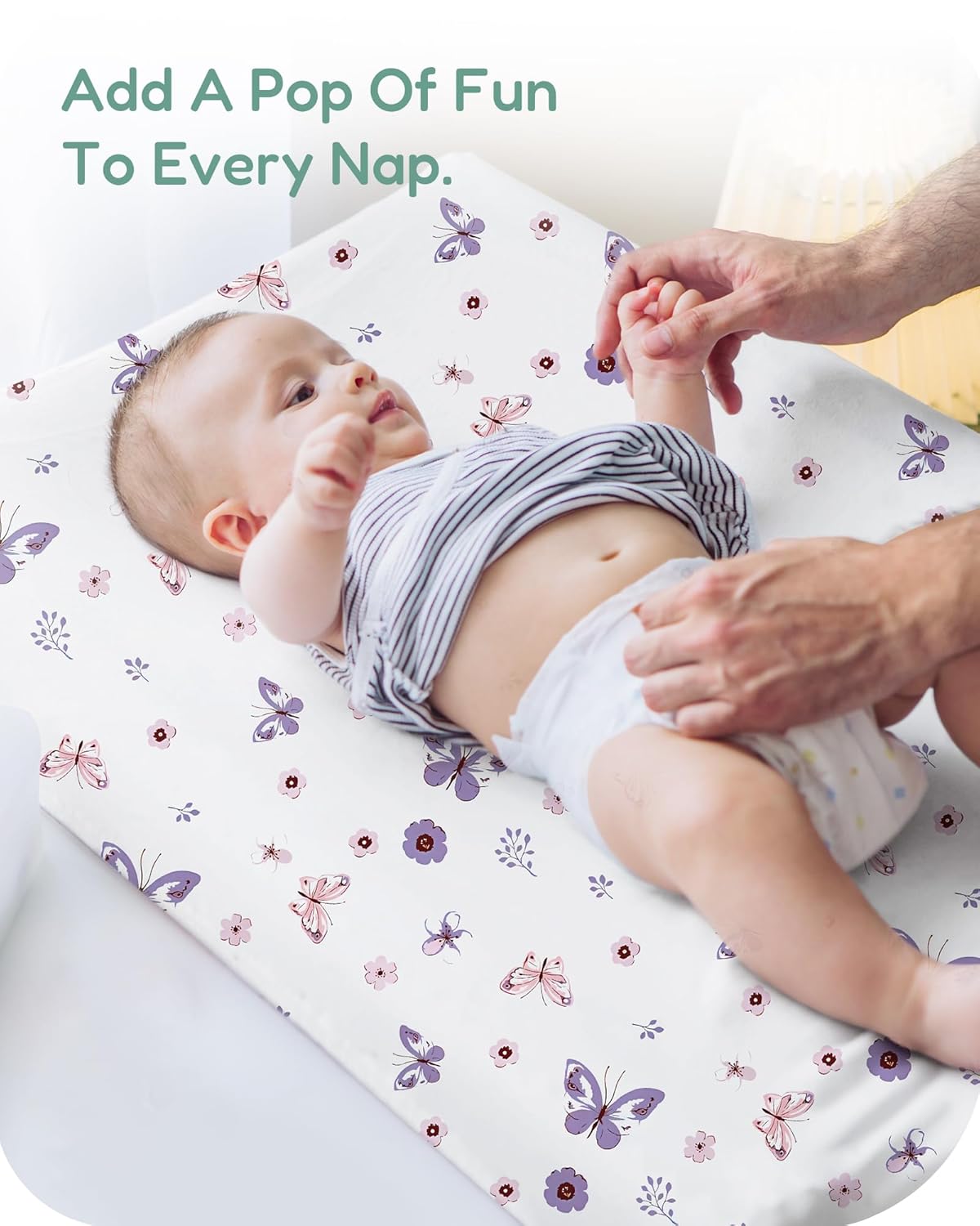 Extra Stretchy Changing Pad Cover, Ultra Soft Premium Jersey Knit Changing Pad Sheets, Unisex for Boys Girls, Fits All Standard Changing Tables/Dresser Tops - 2 Pack