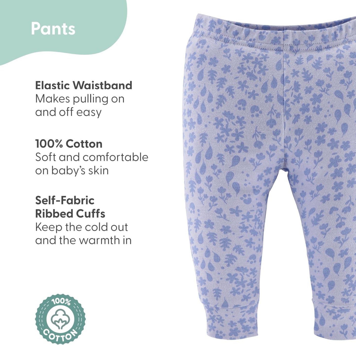 The Peanutshell Baby Girl Pants, Baby Girls' Clothing, Cotton Baby Clothes for Girls, Newborn to 24 Month Pants, Bottoms