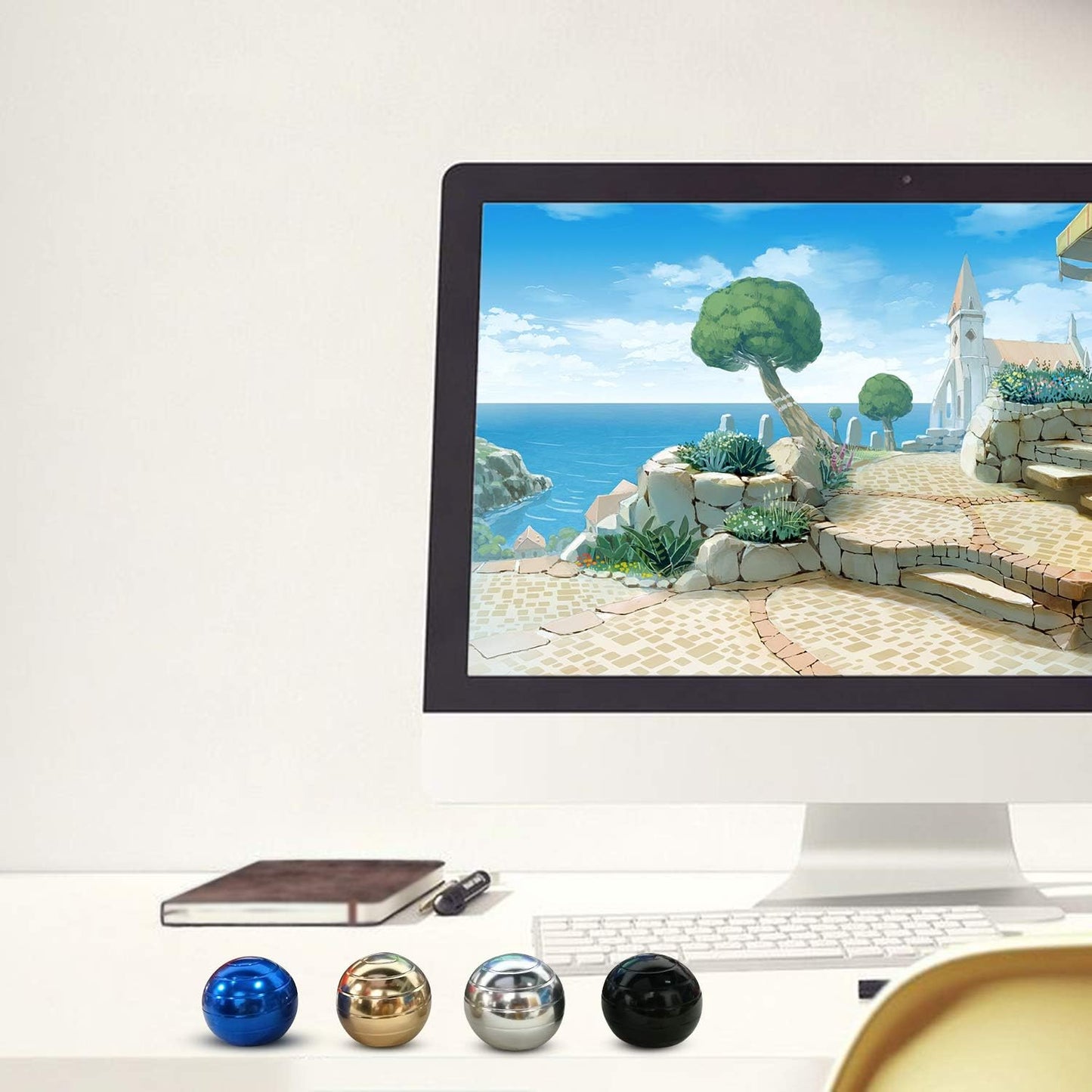 Kinetic Desk Toys,Full Body Optical Illusion Fidget Spinner Ball,Gifts for Men,Women,Kids Size 1.58"