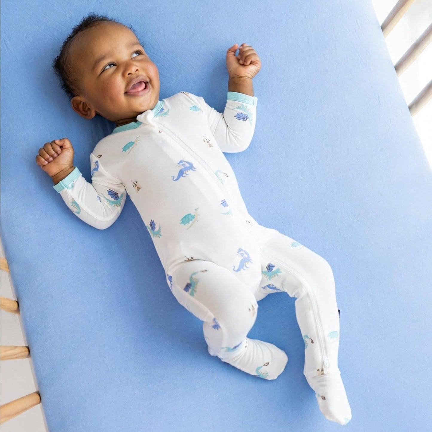 KYTE BABY Unisex Zipper Closure Footies, Rayon Made From Bamboo, 0-24 Months