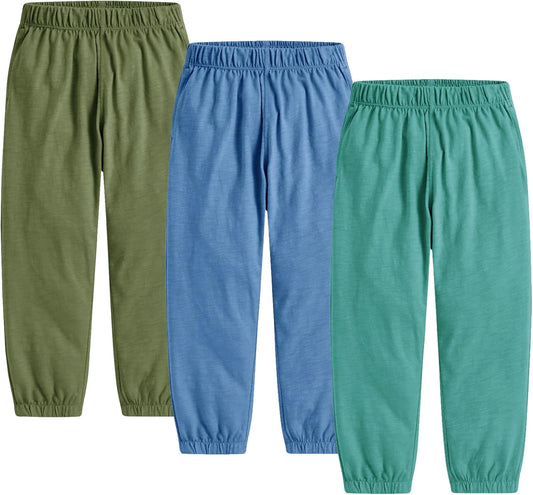 Toddler Boy 3 Pack Long Bloomers Baby Soft Cotton Basic Sweatpants Kids Summer Fall Solid Casual Jogger Pants