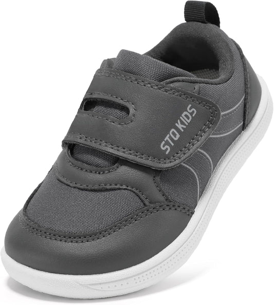 Toddler Wide Toe Box Barefoot Shoes Boys Girls Sneakers Kids Tennis Shoes Preschool Non Slip Lightweight Comfortable First Walking Shoes Running Outdoor Activities