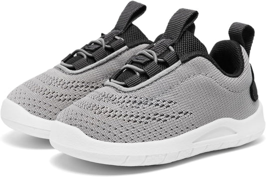 MORENDL Toddler Slip On Sneakers Baby Walking Shoes Non-Slip Breathable Unisex Pink Mesh Lace-Up Athletic Sneakers Infant Running Shoes