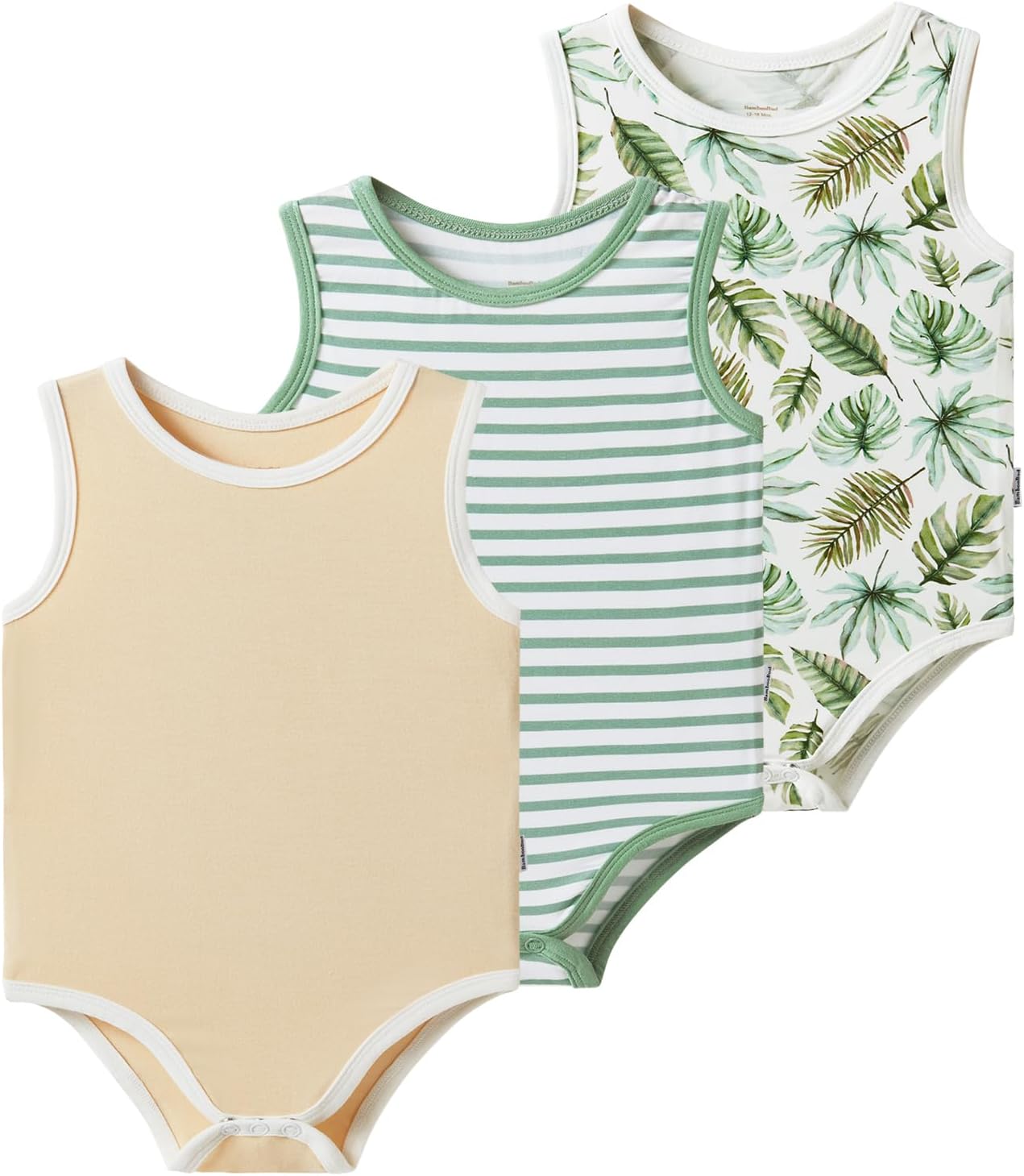 Baby Boy Girl Pajamas Toddler Infant Unisex Sleeveless Sleep Bodysuit Sleepwear Newborn Snap Snug Fit 3-Pack