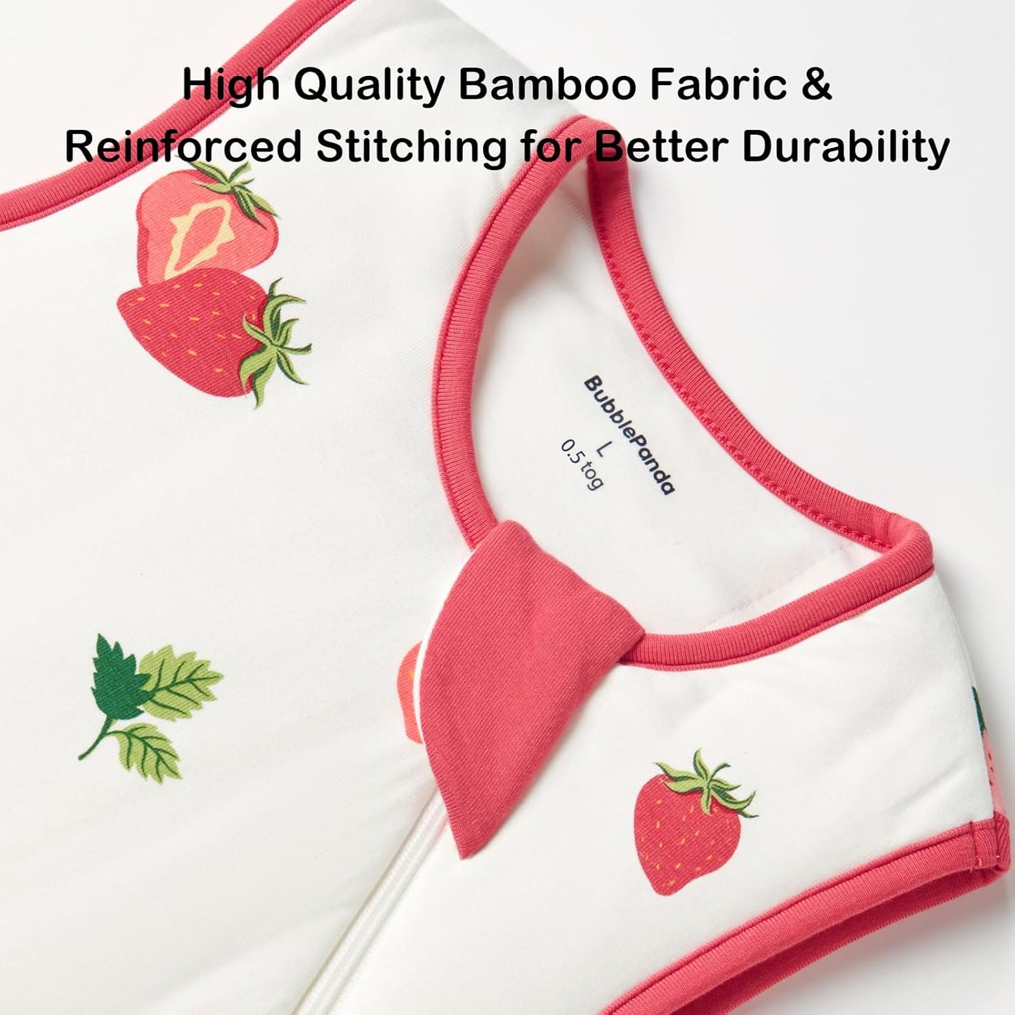 BubblePanda Rayon Made from Bamboo Sleep Sack 2t-3t 0.5 Tog Soft Lightweight Toddler Sleep Sack 24-36 Months for Babies 2-Way Zipper Wearable Blanket Baby 3t