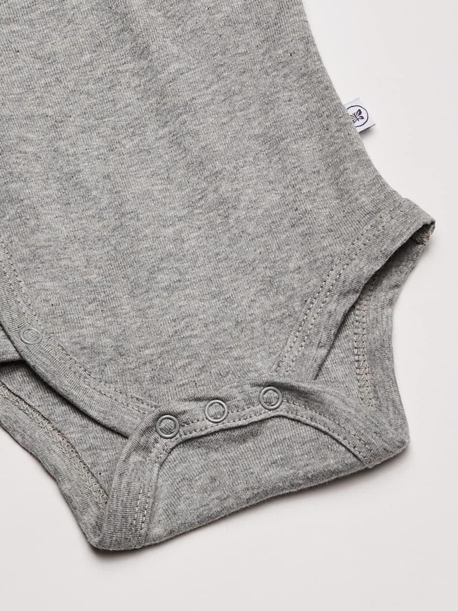 HonestBaby unisex-baby 3-pack Long Sleeve Side-snap Kimono Bodysuits Organic Cotton for Infant Baby Boys, Girls, Unisex