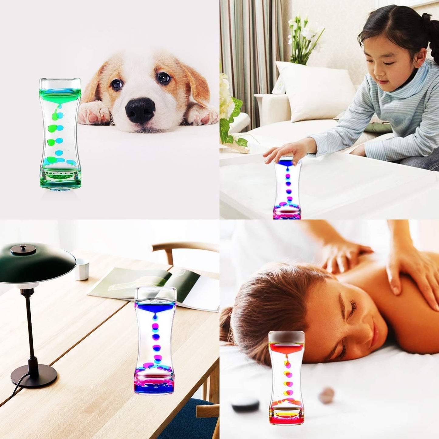 Calming Sensory Toys for Kids with Autism ADHD Anxiety or Special Needs-3 Pack Liquid Motion Bubbler Timers (Style #3)