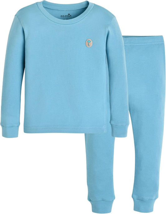 moimoln 6M-8Y Modal Cotton Solid Soft Breathable Baby Toddler Boys Girls Snug fit Pjs Long Sleeve Pajamas Set Sleepwear Daily