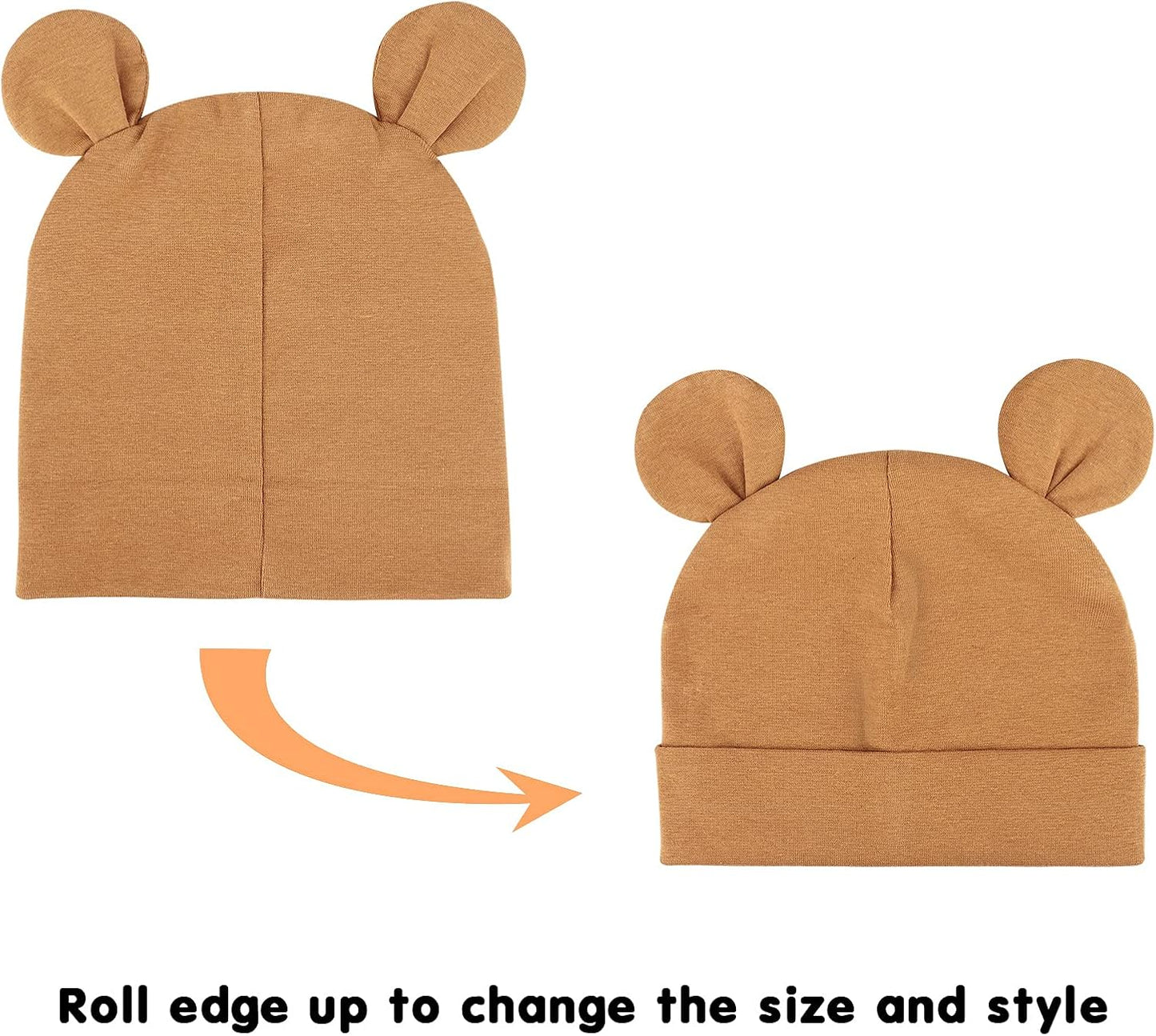 DRESHOW BQUBO 4 Pieces Baby Beanie Newborn Toddler Soft Cute Knit Hat Hospital Hats for Baby Boys Infant Cap Beanies